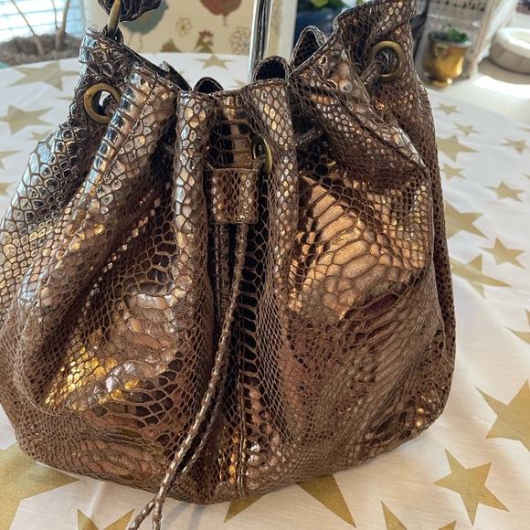 NAN metallic snakeskin hobo bag. PT - Picture 2 of 11
